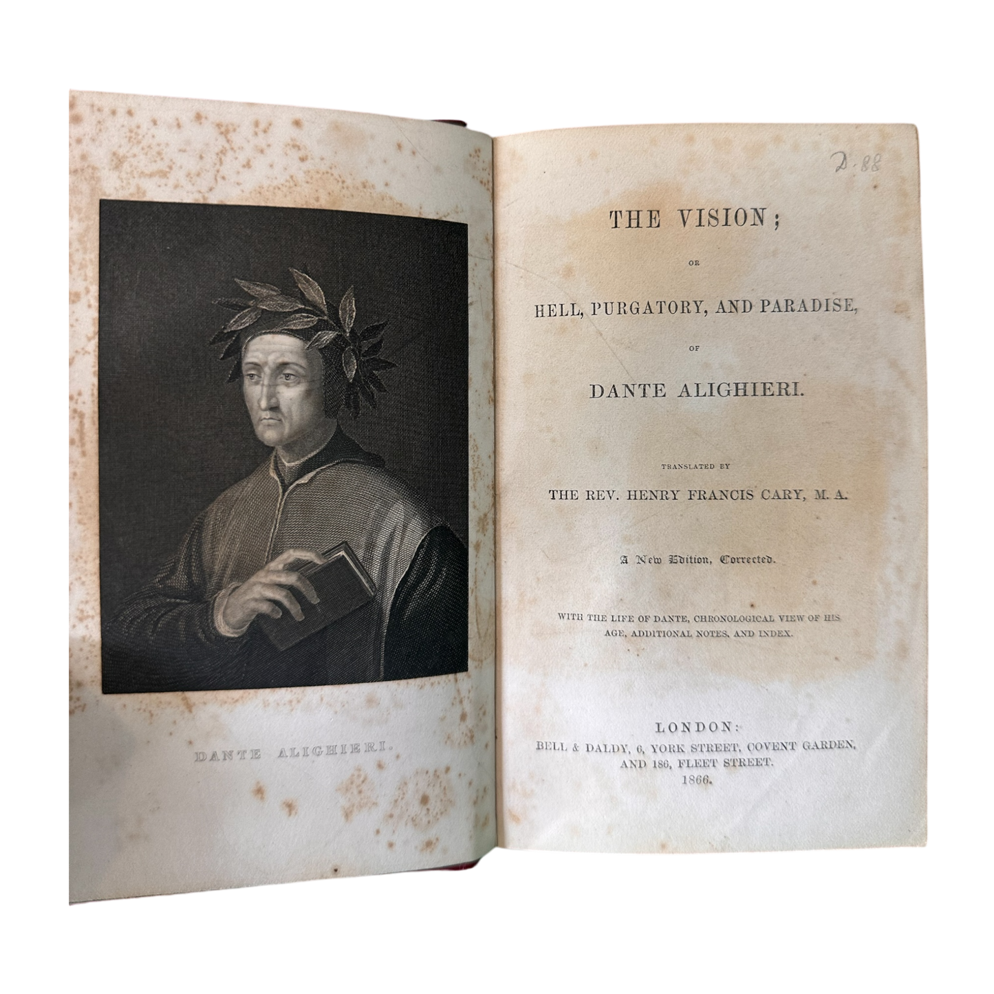 1866 - The Vision; or Hell, Purgatory and Paradise of Dante Aligheri