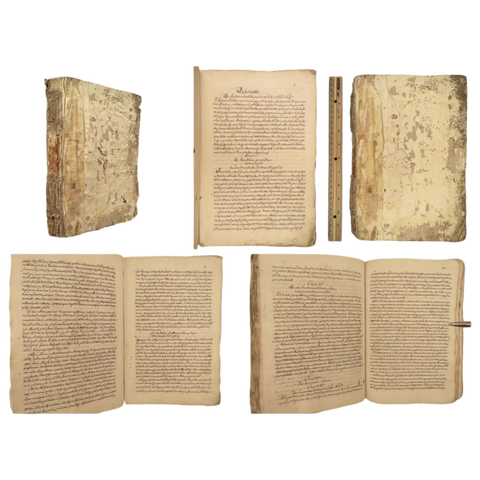 c1700 Manuscrito manuscrito BIBLIA Profecía Ángeles Demonios Superstición Católica