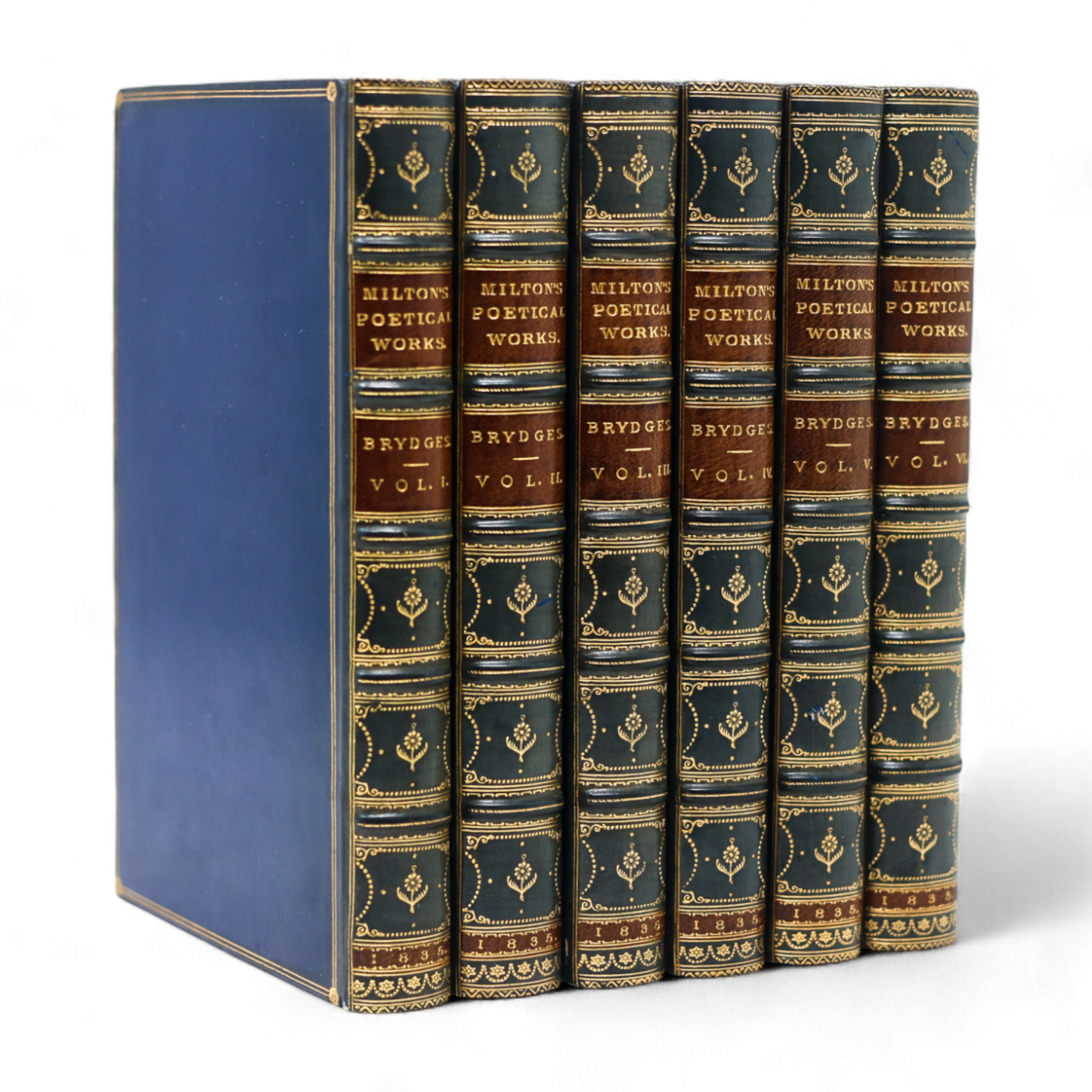 1835 Œuvres poétiques de John Milton 6 volumes 