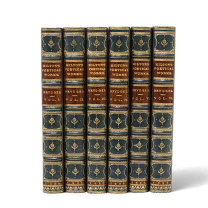 1835 Œuvres poétiques de John Milton 6 volumes 